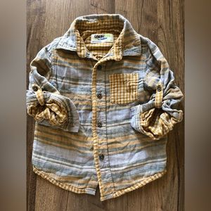 Genuine Kids Plaid Button Down Shirt 3t